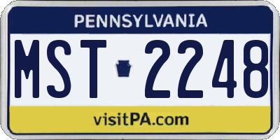 PA license plate MST2248