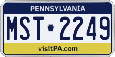 PA license plate MST2249