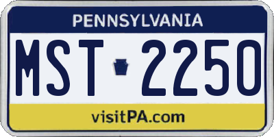 PA license plate MST2250