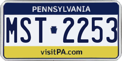PA license plate MST2253