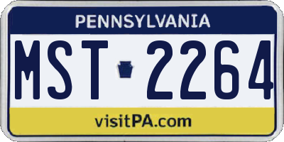 PA license plate MST2264