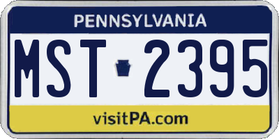 PA license plate MST2395