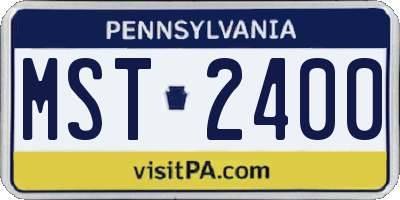 PA license plate MST2400