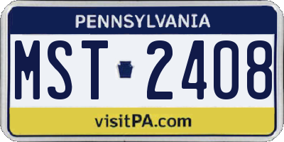 PA license plate MST2408