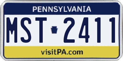 PA license plate MST2411