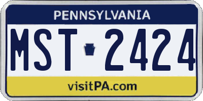 PA license plate MST2424