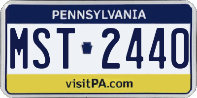 PA license plate MST2440