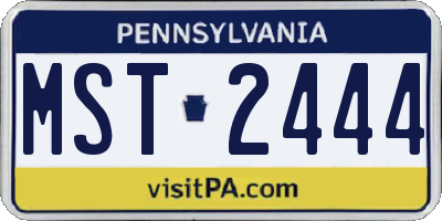 PA license plate MST2444