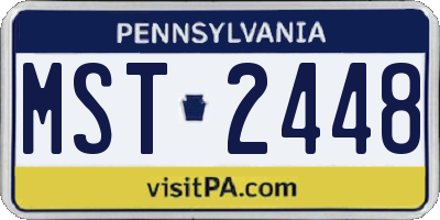 PA license plate MST2448