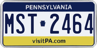 PA license plate MST2464