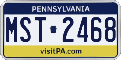 PA license plate MST2468