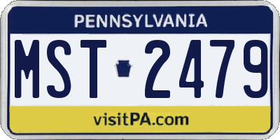 PA license plate MST2479