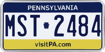 PA license plate MST2484