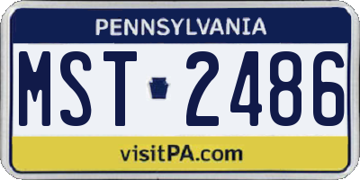 PA license plate MST2486