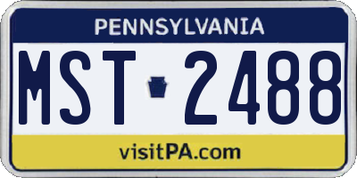 PA license plate MST2488