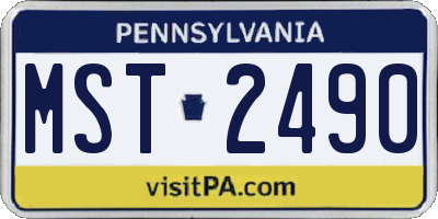 PA license plate MST2490