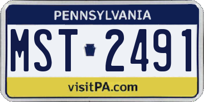 PA license plate MST2491