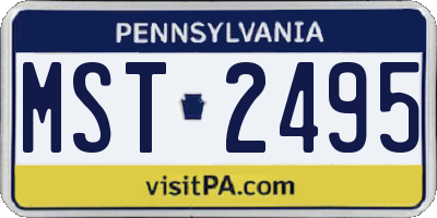 PA license plate MST2495