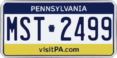 PA license plate MST2499