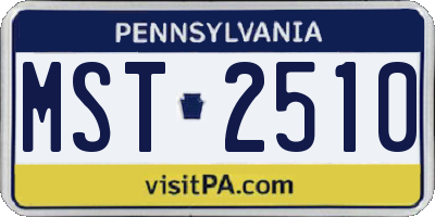 PA license plate MST2510