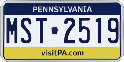 PA license plate MST2519