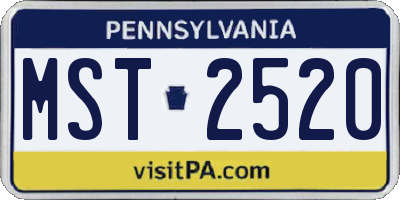PA license plate MST2520