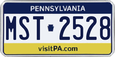 PA license plate MST2528