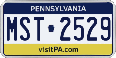 PA license plate MST2529