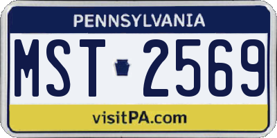 PA license plate MST2569