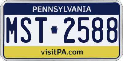 PA license plate MST2588