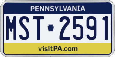 PA license plate MST2591
