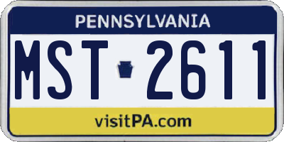 PA license plate MST2611