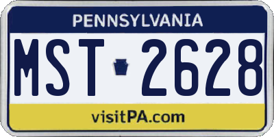 PA license plate MST2628