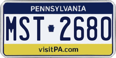 PA license plate MST2680