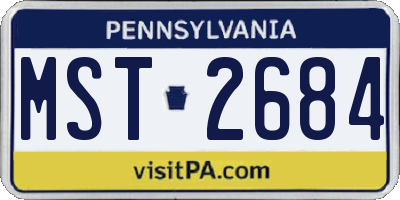 PA license plate MST2684