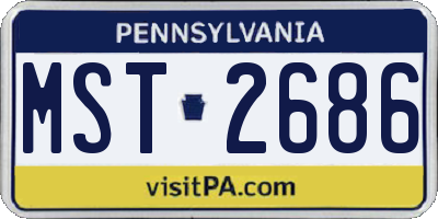 PA license plate MST2686