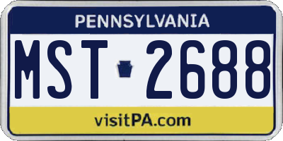 PA license plate MST2688