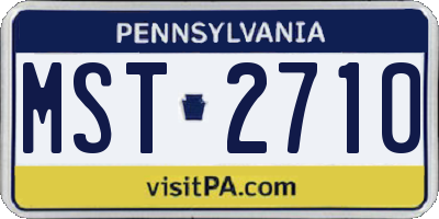 PA license plate MST2710