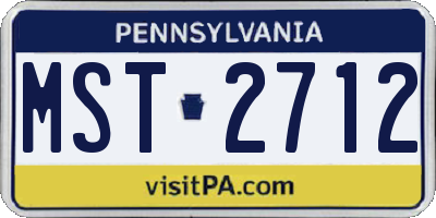PA license plate MST2712