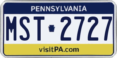 PA license plate MST2727