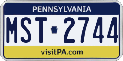 PA license plate MST2744