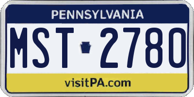 PA license plate MST2780