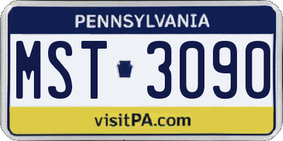 PA license plate MST3090