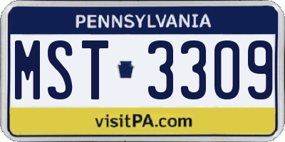 PA license plate MST3309