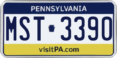 PA license plate MST3390