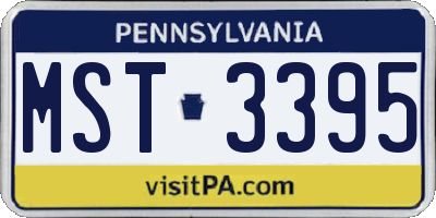 PA license plate MST3395