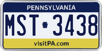 PA license plate MST3438