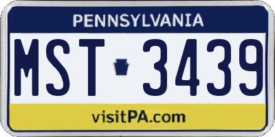 PA license plate MST3439