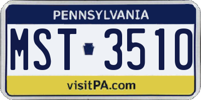PA license plate MST3510