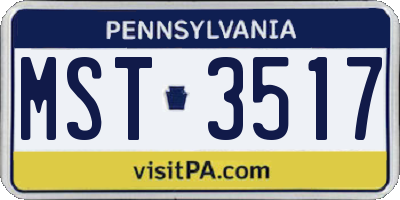 PA license plate MST3517